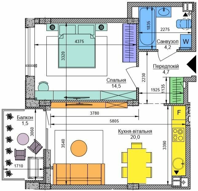 1-комнатная 44.9 м² в ЖК Respublika от 44 320 грн/м², Киев