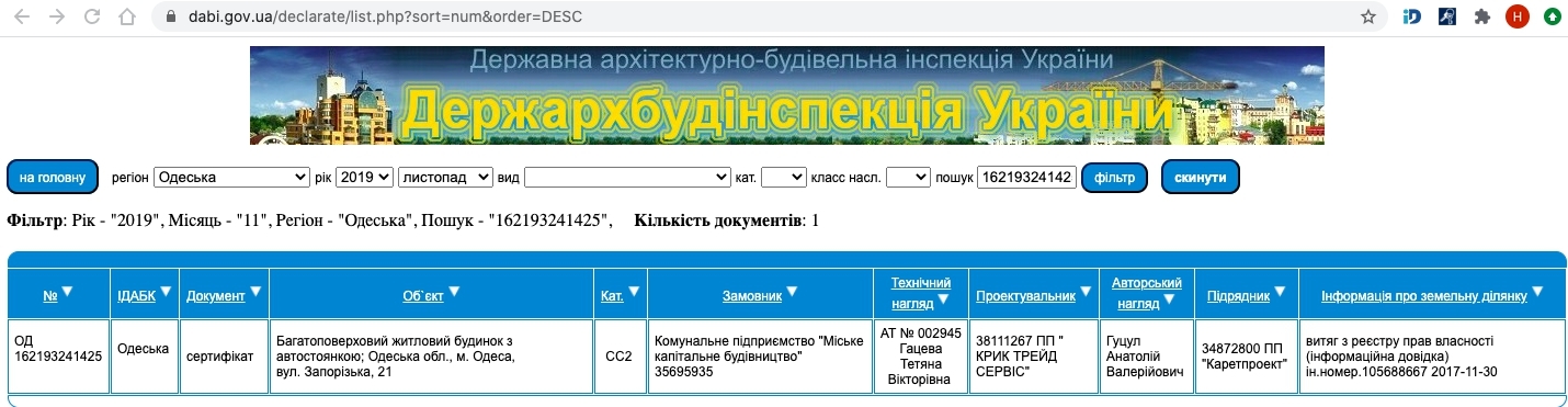 Сертификат о готовности Дом, ЖК Дом на Запорожской