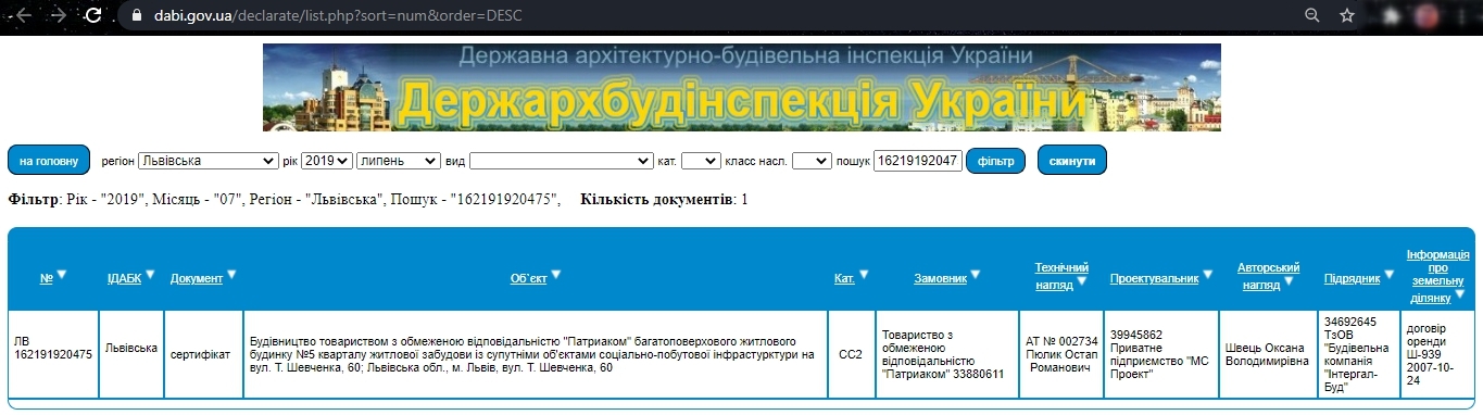 Сертификат о готовности Дом 5, ЖК Семицвет