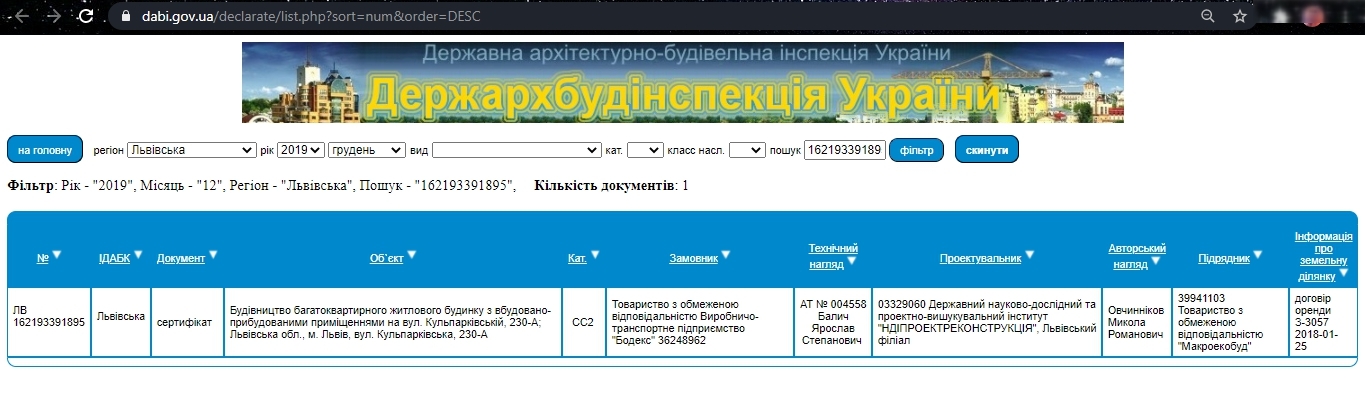 Сертификат о готовности Секция 9, ЖК Фамилия