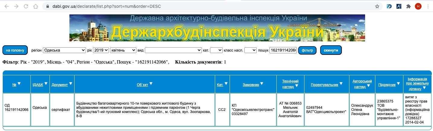 Сертификат о готовности 3, 4 секции, ЖК Победа