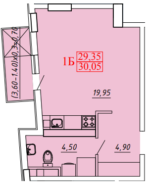 Смарт 30.05 м² в ЖК Smart Hall від 25 050 грн/м², Одеса