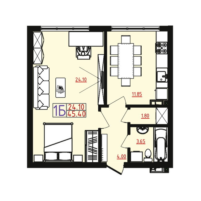 1-кімнатна 45.4 м² в ЖМ Острови від 17 500 грн/м², Одеса