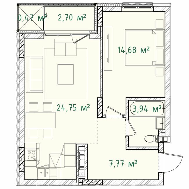 1-комнатная 54.3 м² в ЖК Illinsky House от 96 165 грн/м², Киев