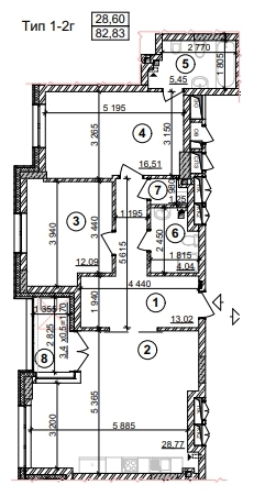 2-кімнатна 82.83 м² в ЖК Crystal Park Tower від 64 000 грн/м², Київ