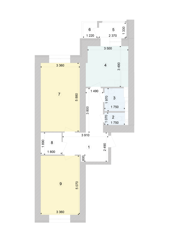 2-кімнатна 73.99 м² в ЖК Голосіївська Долина від 30 300 грн/м², Київ