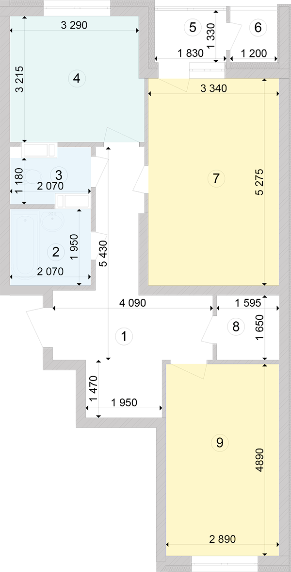 2-комнатная 67.85 м² в ЖК Голосеевская Долина от 27 700 грн/м², Киев