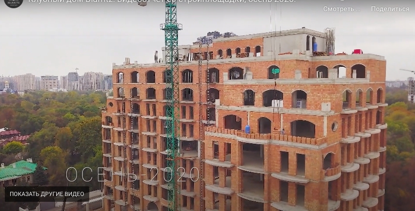 Ход строительства КД Biarritz, окт, 2020 год