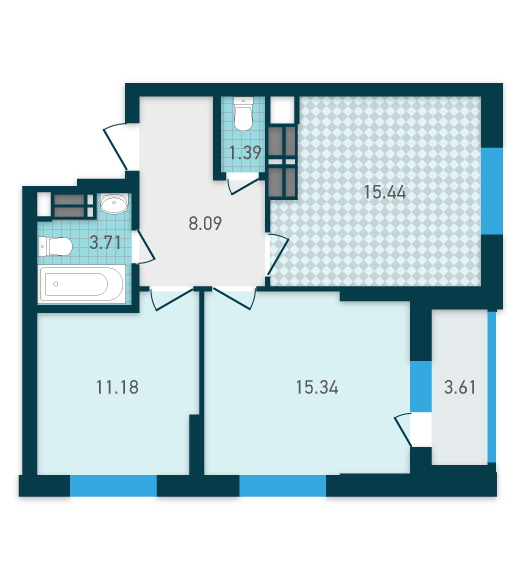 2-кімнатна 58.76 м² в ЖК GENESIS від 32 490 грн/м², Київ