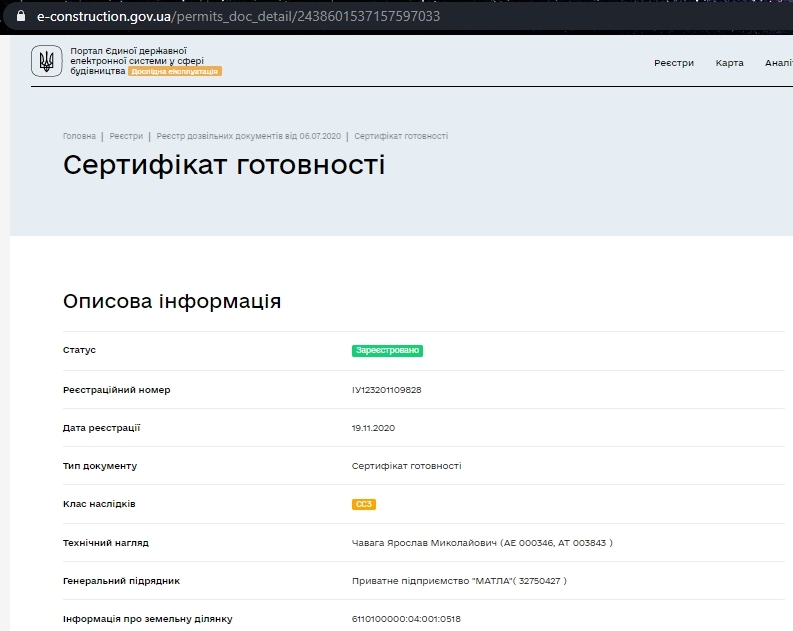 Сертифікат про готовність Дом 2, ЖК на просп. Злуки, ЗА, 5А