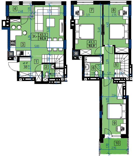 Двухуровневая 92.9 м² в ЖК Auroom City от 21 100 грн/м², Львов