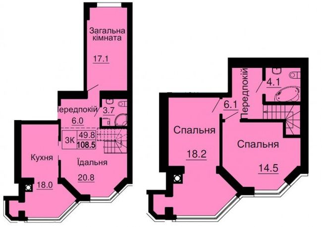 Двухуровневая 108.5 м² в ЖК Sofia Nova от 32 000 грн/м², с. Новоселки