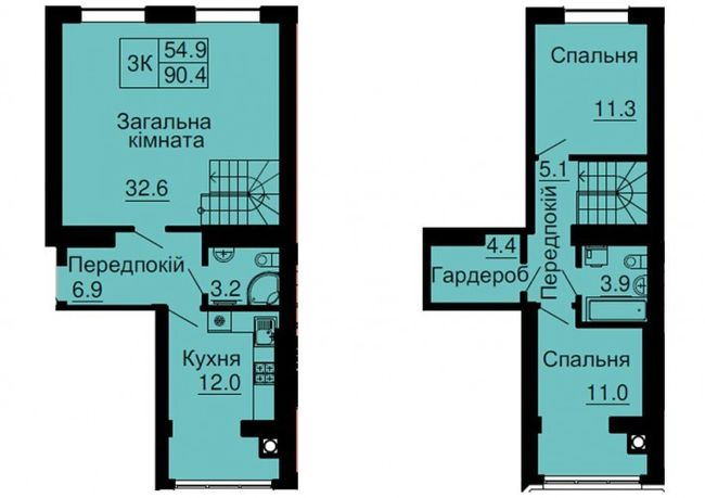 Двухуровневая 90.4 м² в ЖК Sofia Nova от 35 000 грн/м², с. Новоселки