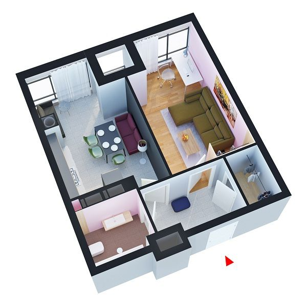 1-комнатная 45.83 м² в ЖК Барселона от застройщика, с. Софиевская Борщаговка