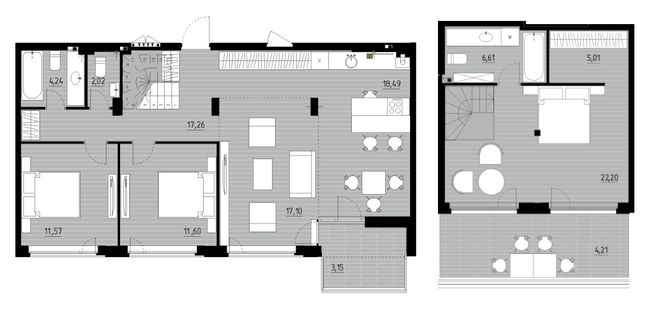 Двухуровневая 123.46 м² в ЖК Wellness Park от 23 000 грн/м², пгт Гостомель