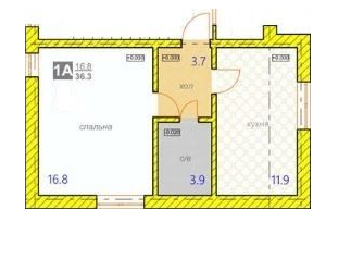 1-кімнатна 36.3 м² в ЖК Riviera від 16 000 грн/м², смт Гостомель