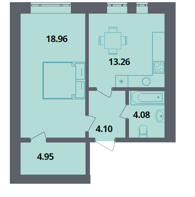 1-кімнатна 45.4 м² в ЖК Європейка від 18 600 грн/м², с. Софіївська Борщагівка