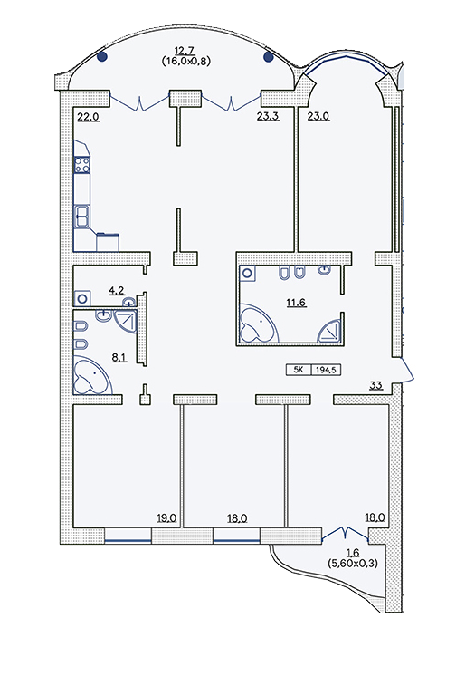 5+ кімнат 194.5 м² в ЖК на Французькому бульварі, 29 від 56 650 грн/м², Одеса