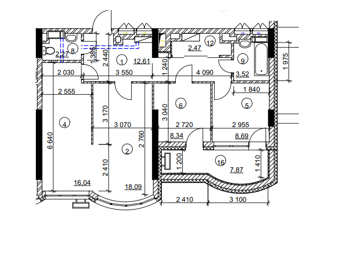 2-комнатная 77.01 м² в МФК Курнатовского от 28 119 грн/м², Киев