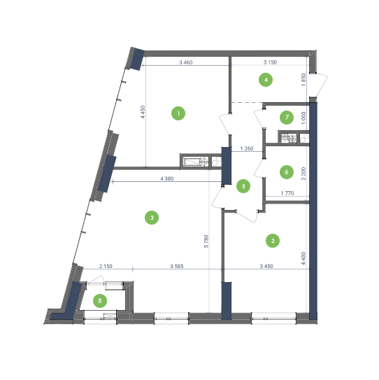 2-кімнатна 81.09 м² в ЖК Метрополіс від 40 775 грн/м², Київ
