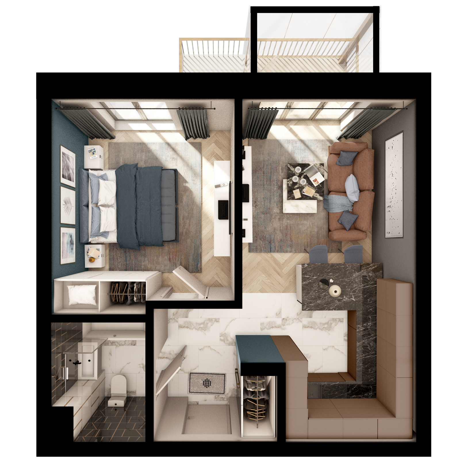 1-комнатная 47.38 м² в ЖК Illinsky House от 96 165 грн/м², Киев