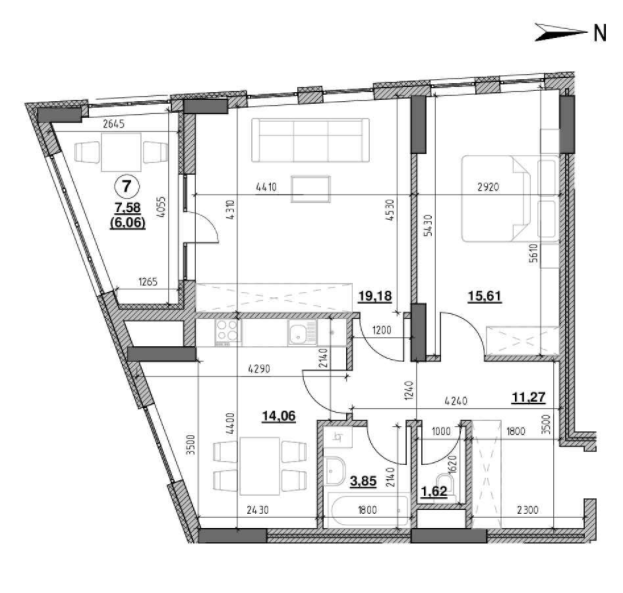 2-комнатная 71.65 м² в ЖК Голоські кручі от 29 262 грн/м², Львов