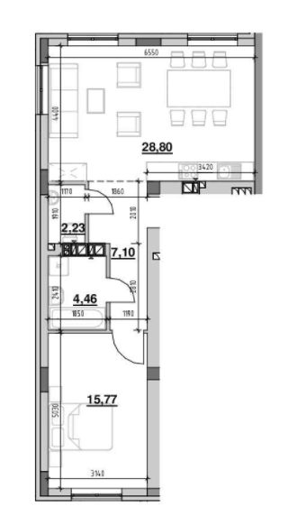 1-кімнатна 58.36 м² в ЖК Ріел Сіті від 17 416 грн/м², Львів