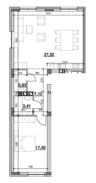 1-кімнатна 67.78 м² в ЖК Ріел Сіті від 24 214 грн/м², Львів
