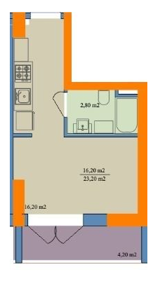 1-комнатная 23.2 м² в ЖК Магистр от 33 600 грн/м², Харьков