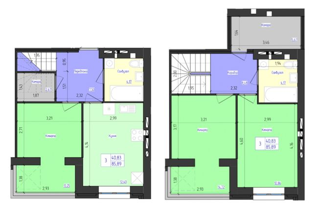 Двухуровневая 65.69 м² в ЖК Олимпийский от 13 500 грн/м², Харьков