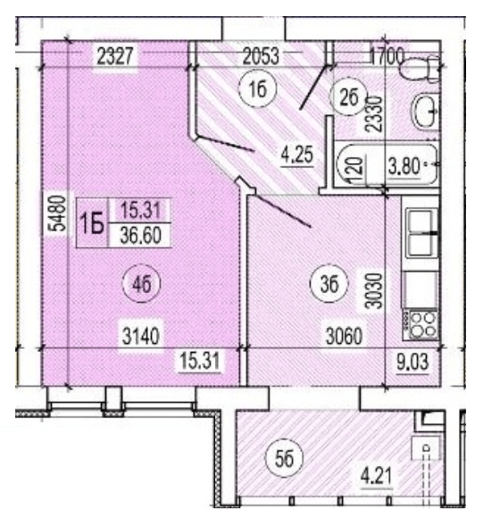 1-кімнатна 36.6 м² в ЖК Сімейний квартал від 17 000 грн/м², с. Требухів
