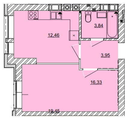 1-кімнатна 36.58 м² в ЖК Найкращий квартал від 18 600 грн/м², м. Ірпінь