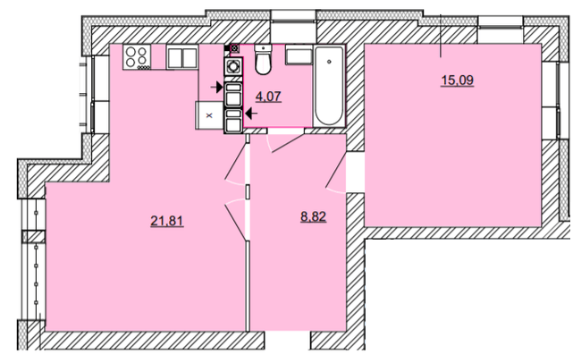 1-кімнатна 49.79 м² в ЖК Найкращий квартал від 26 100 грн/м², м. Ірпінь