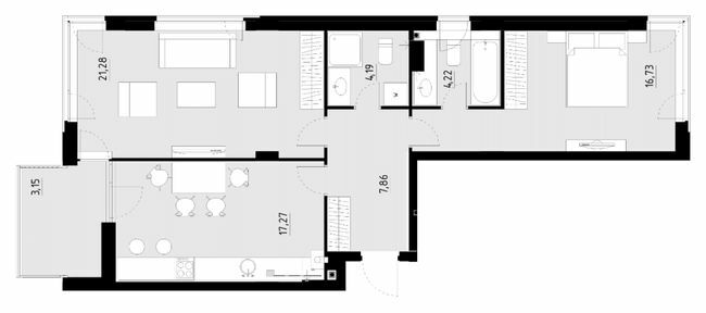 2-комнатная 74.7 м² в ЖК Wellness Park от 22 000 грн/м², пгт Гостомель