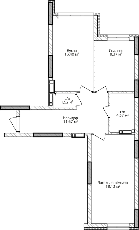 2-кімнатна 58.46 м² в ЖК City Park від 21 500 грн/м², м. Ірпінь