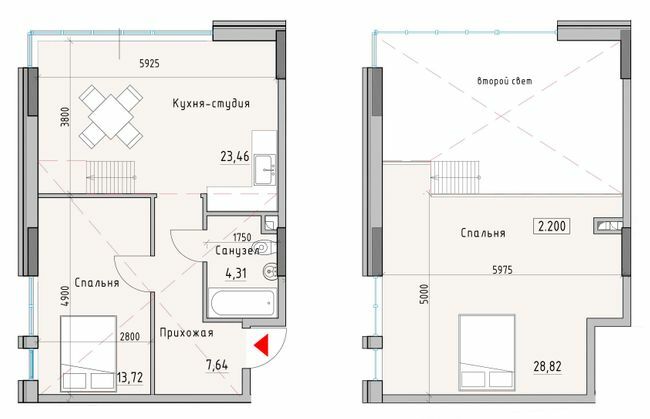 2-кімнатна 49.22 м² в ЖК Простір Eco City (Простір на Радісній від 21 150 грн/м², Одеса