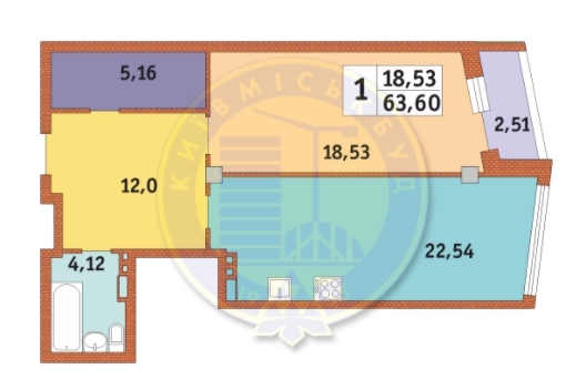 1-кімнатна 63.6 м² в ЖК Costa fontana від 35 650 грн/м², Одеса