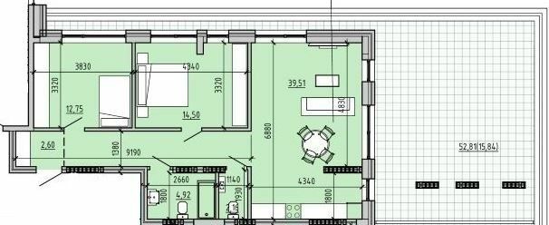 2-кімнатна 92.48 м² в ЖК Простір на 9-й Фонтана від 32 100 грн/м², Одеса