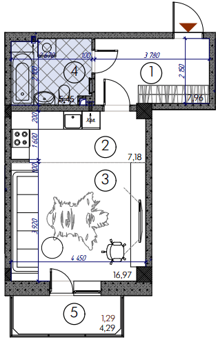 1-кімнатна 38.85 м² в ЖМ Саванна Сіті від 17 000 грн/м², м. Бровари