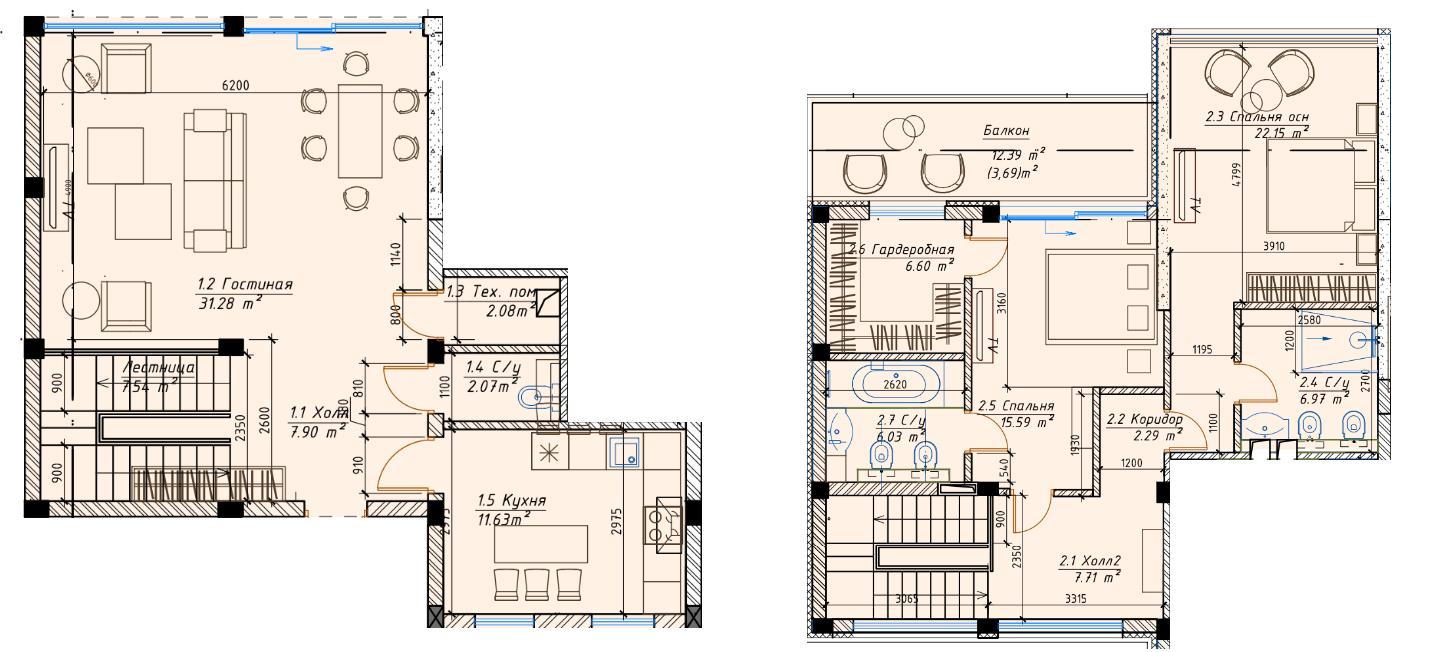 Таунхаус 131 м² в КМ River Garden від 28 779 грн/м², с. Осещина