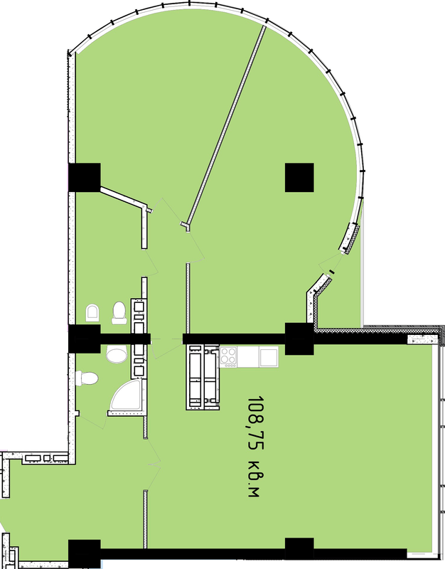 3-комнатная 108.75 м² в ЖК Баку от 27 850 грн/м², Днепр