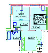 1-кімнатна 41.66 м² в ЖК Миронова від 42 250 грн/м², Дніпро
