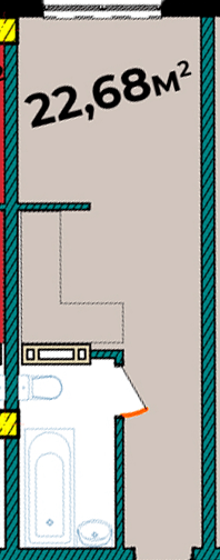 1-комнатная 22.68 м² в ЖК IT-Парк Manufactura от 26 900 грн/м², Харьков