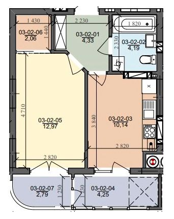 1-комнатная 38.78 м² в ЖК на ул. Трускавецкая от 18 000 грн/м², с. Сокольники