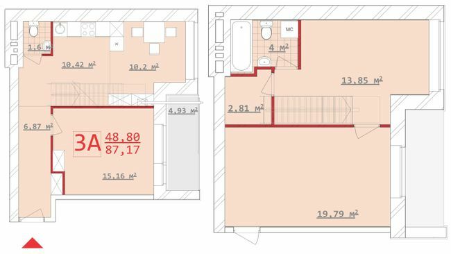 Дворівнева 87.17 м² в ЖБК Новий дім на вул. Котлова від 14 500 грн/м², Харків