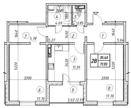 2-кімнатна 71.93 м² в ЖК Вудсторія від 19 500 грн/м², Київ