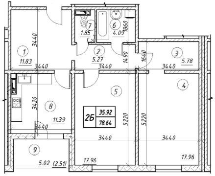 1-кімнатна 78.64 м² в ЖК Вудсторія від 17 500 грн/м², Київ