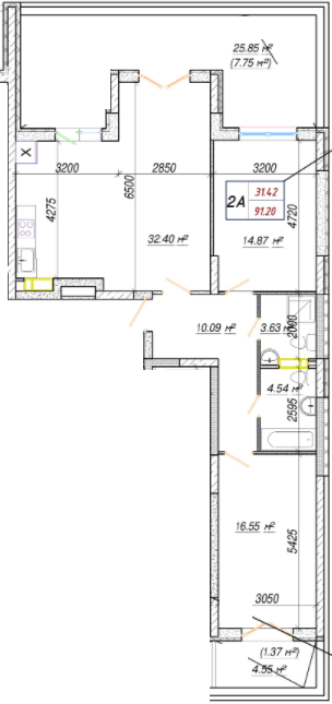 2-кімнатна 91.2 м² в ЖК Вудсторія від 18 750 грн/м², Київ
