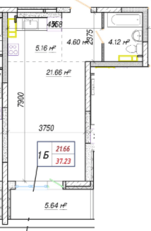 Студія 37.23 м² в ЖК Вудсторія від 23 500 грн/м², Київ