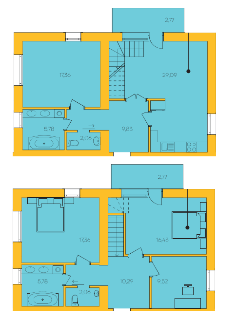 Двухуровневая 130.1 м² в ЖК Ядро от 16 500 грн/м², г. Дрогобыч